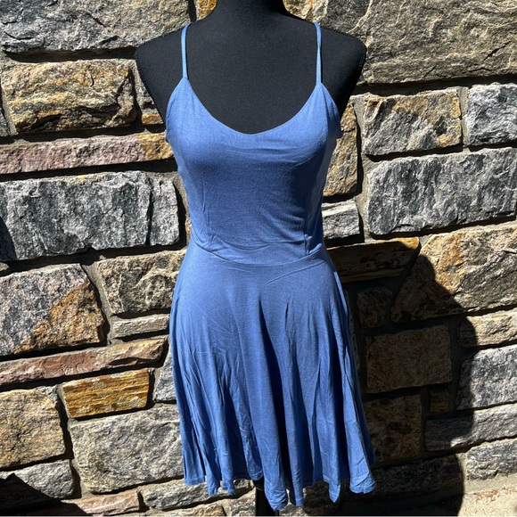 Forever 21 | Dresses | Dusty Blue Skater Dress | Poshmark